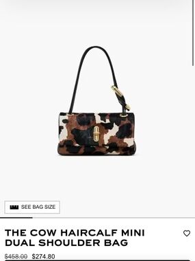 MARC JACOBS The Cow Haircalf Mini Dual Shoulder Bag